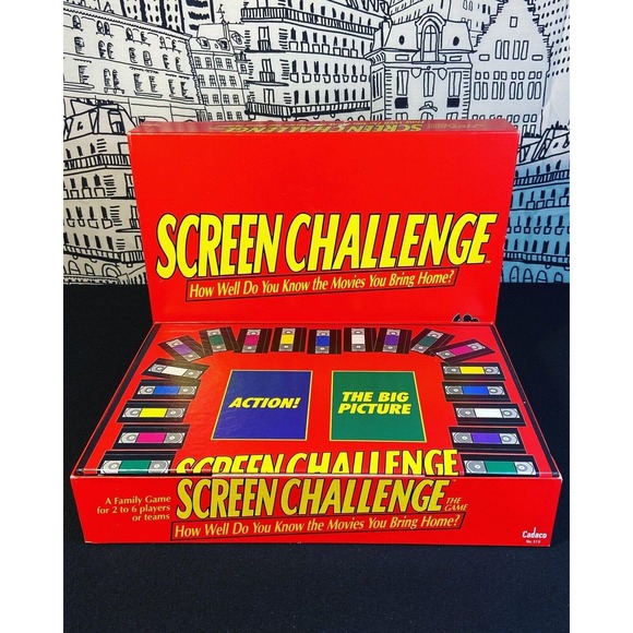 NOB Vintage 1991 Screen Challenge Cadaco 90s Movie Trivia Board Game COMPLETE - Picture 7 of 11